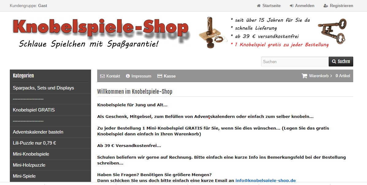 Knobelspiele-Shop