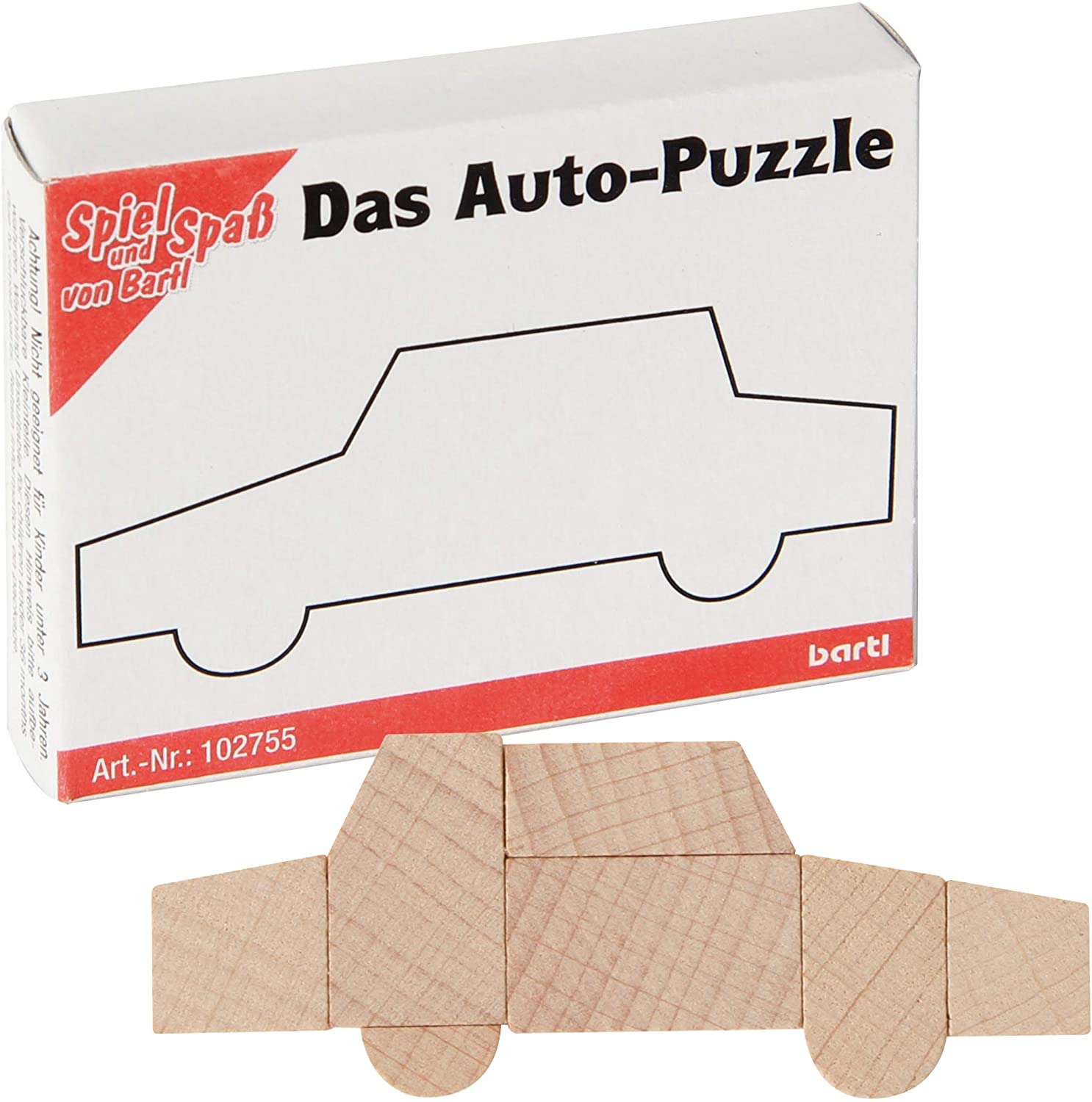 Mini-Holzpuzzle Das Auto-Puzzle