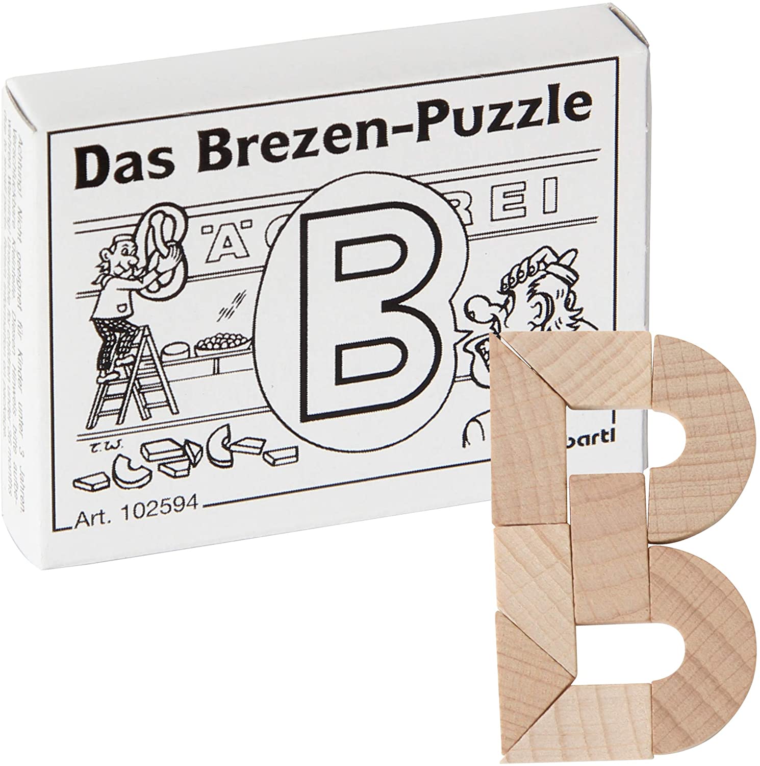 Mini-Holzpuzzle Das Brezen-Puzzle