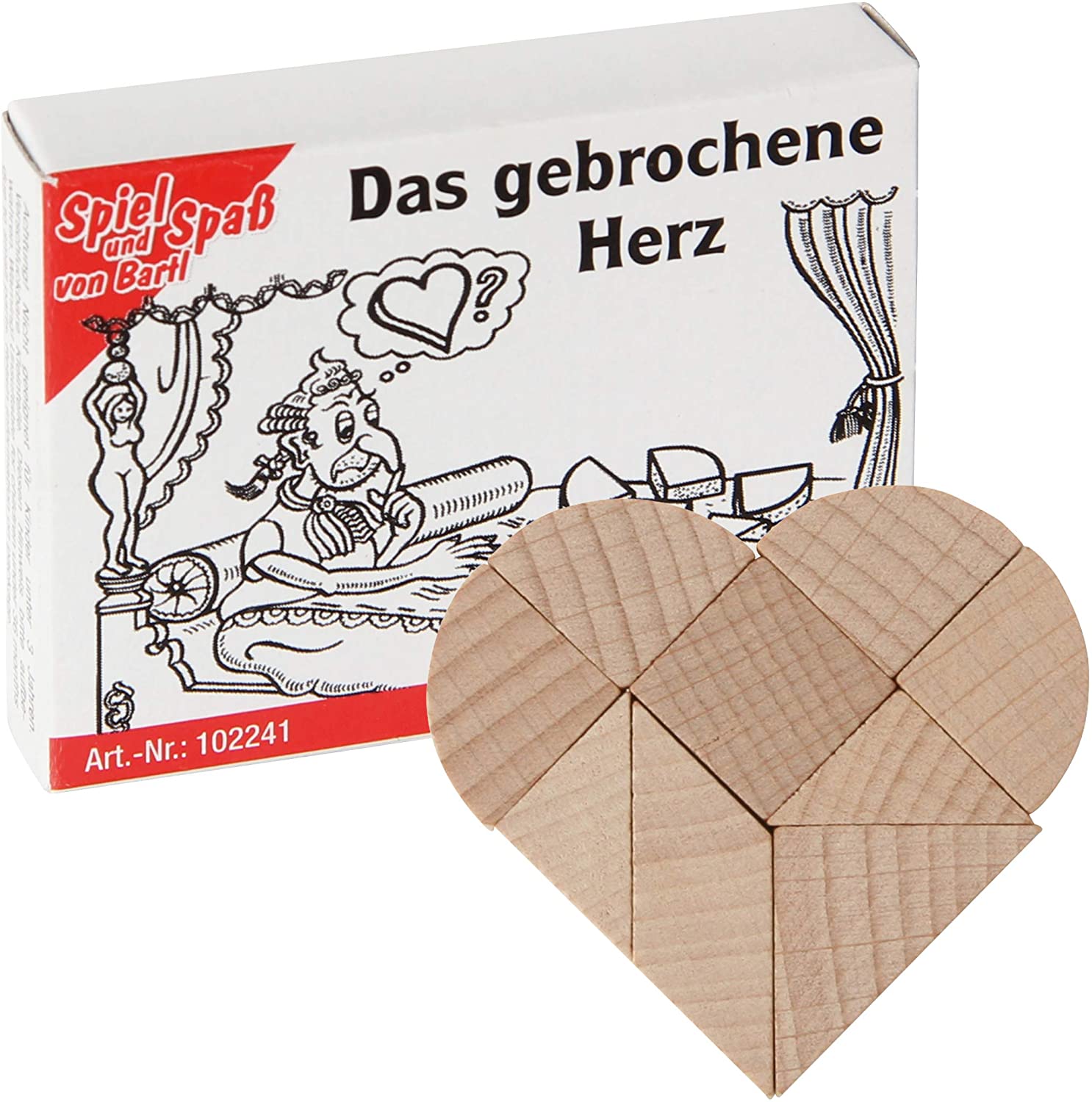 Mini-Holzpuzzle Das gebrochene Herz