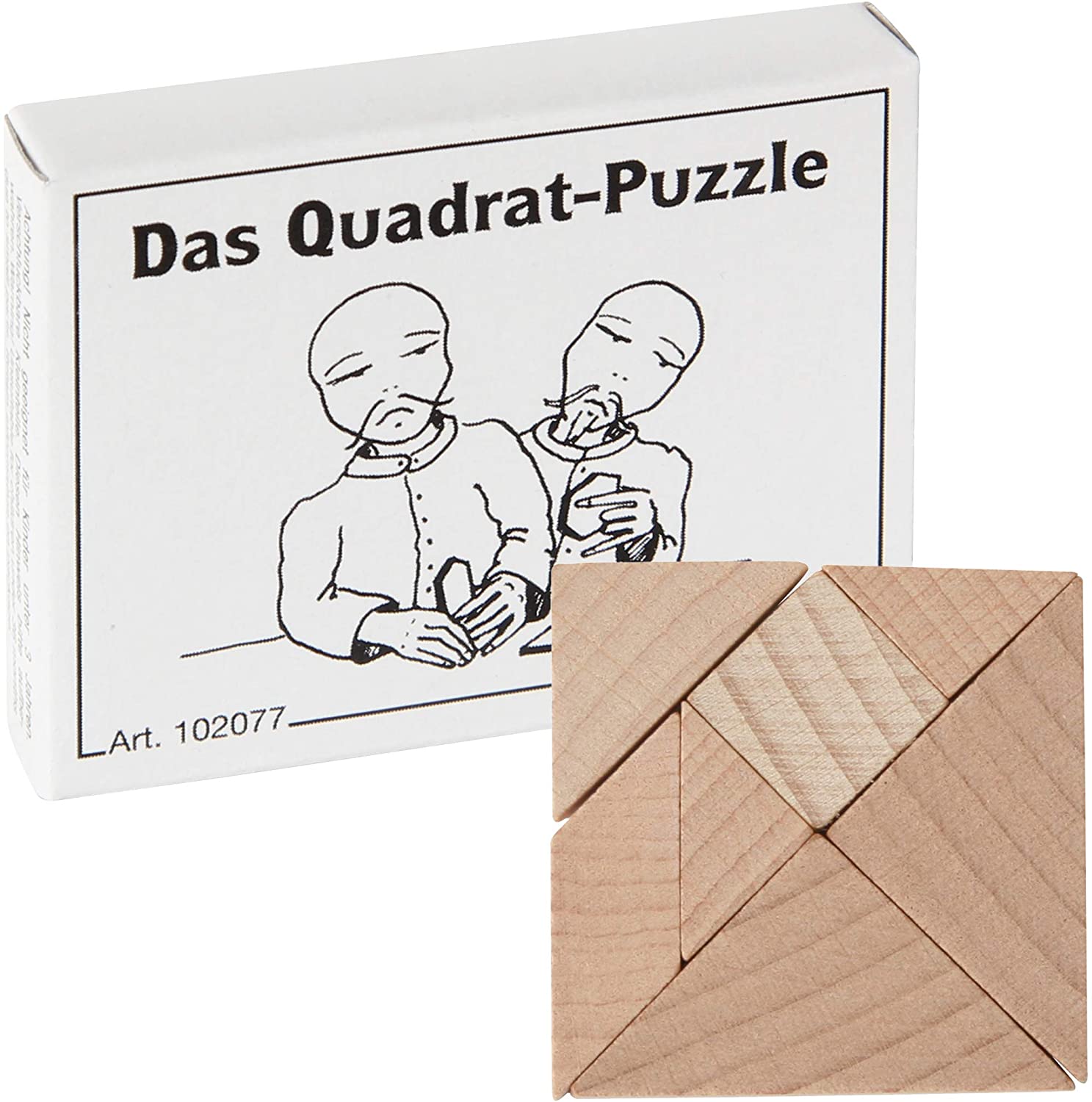 Mini-Holzpuzzle Das Quadrat-Puzzle