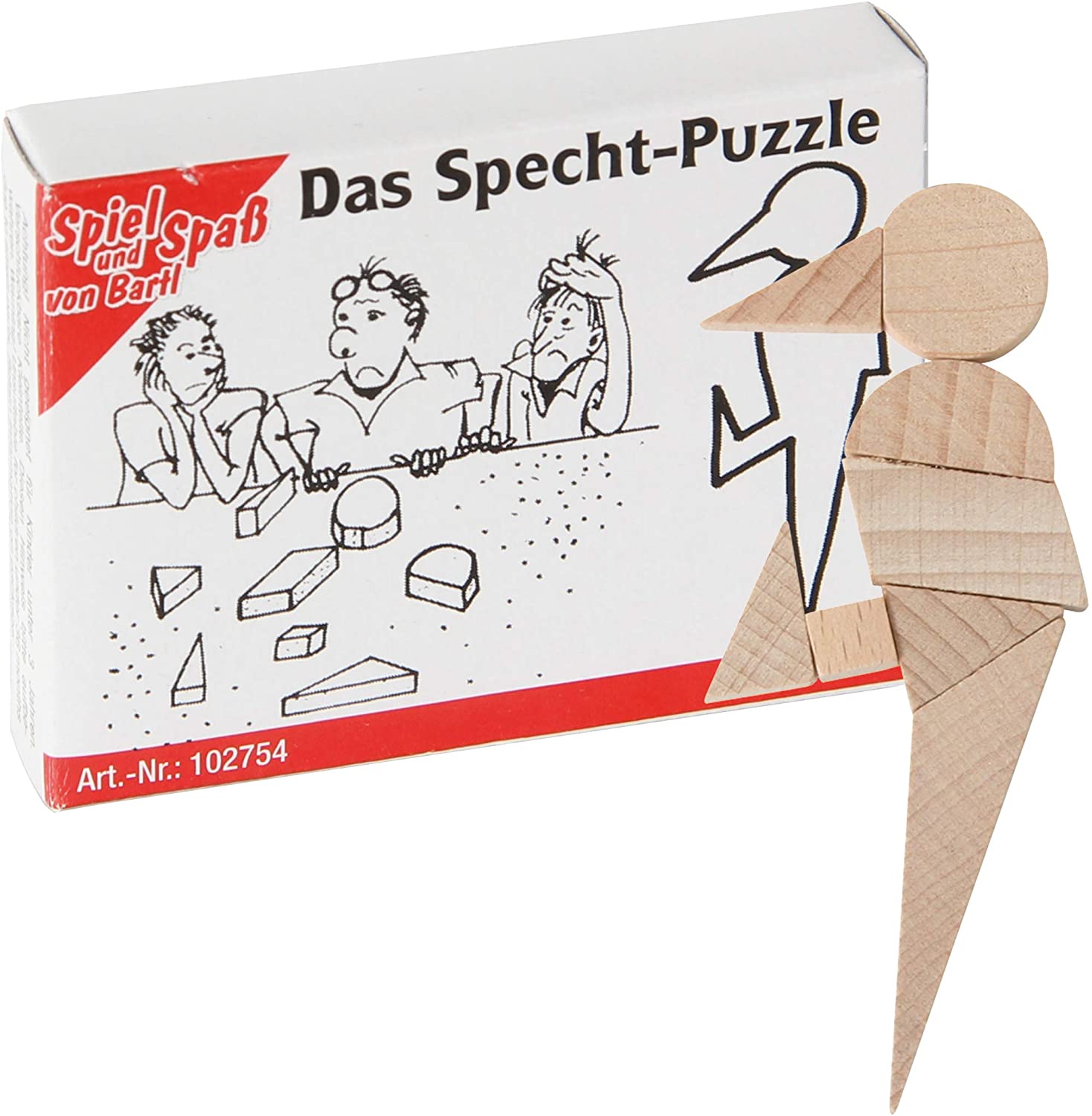 Mini-Holzpuzzle Das Specht-Puzzle