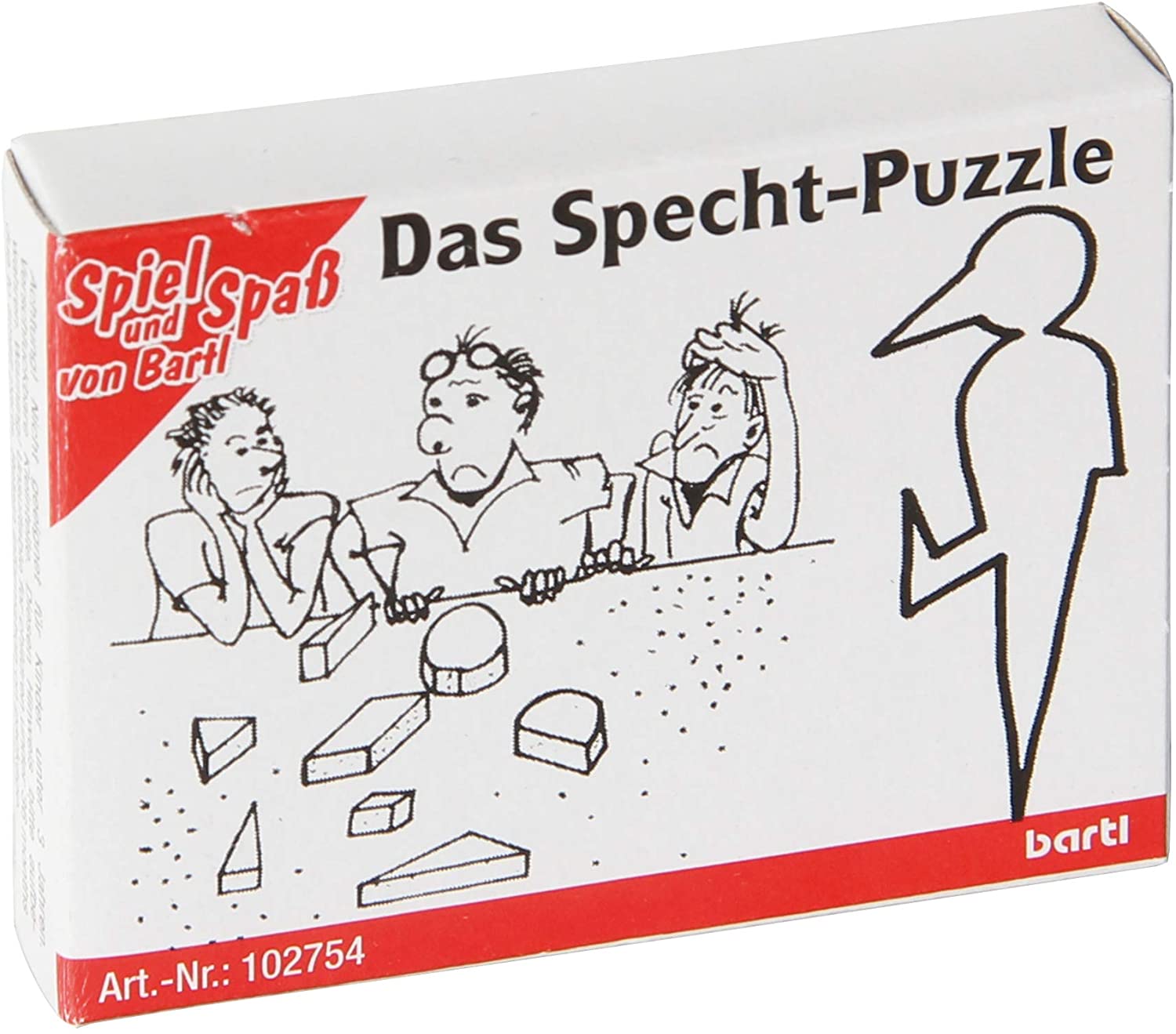 Mini-Holzpuzzle Das Specht-Puzzle