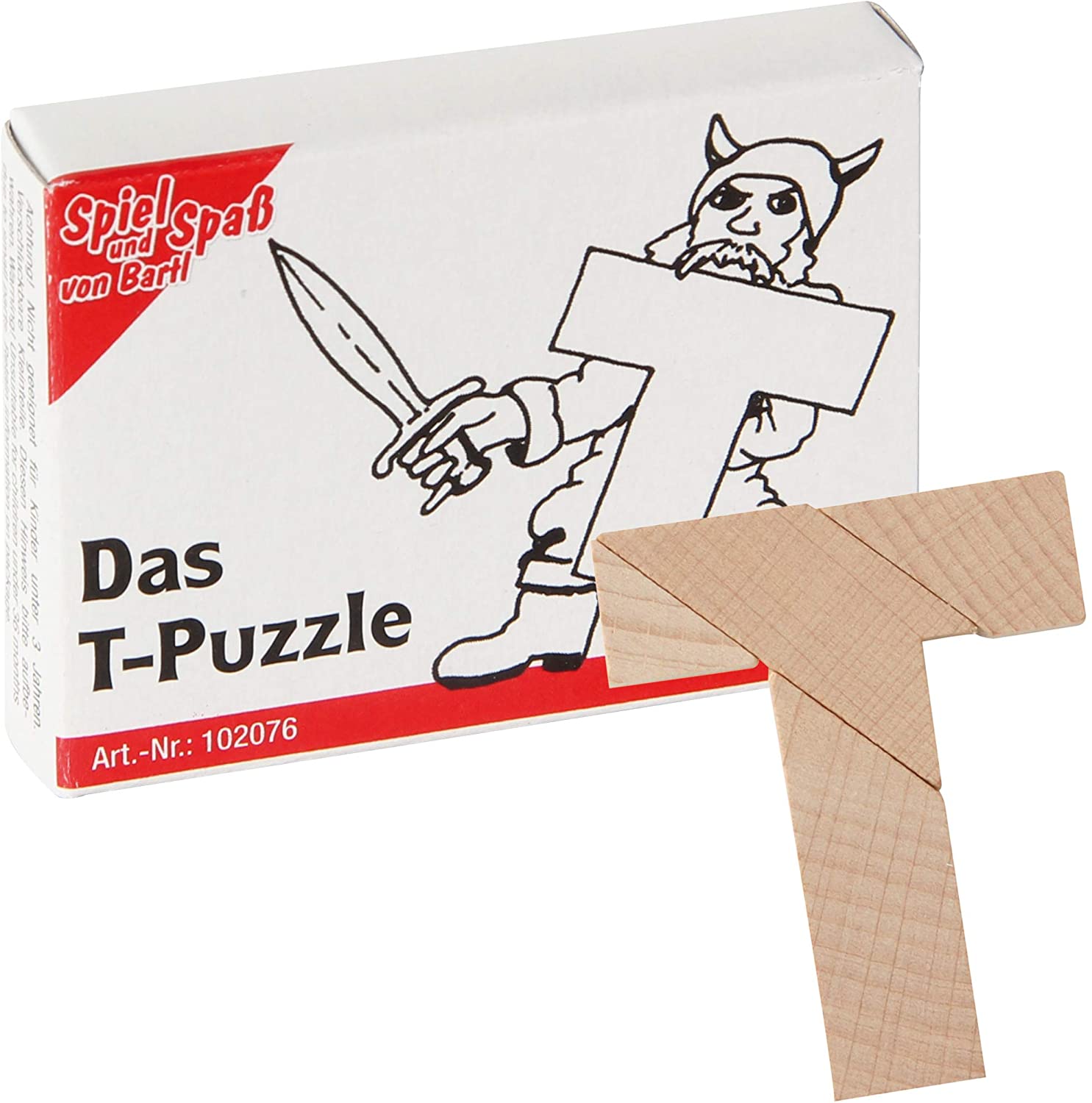 Mini-Holzpuzzle Das T-Puzzle