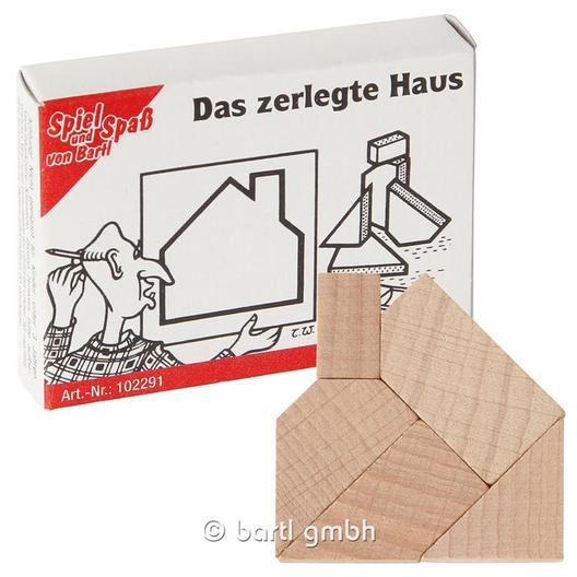 Mini-Holzpuzzle Das zerlegte Haus