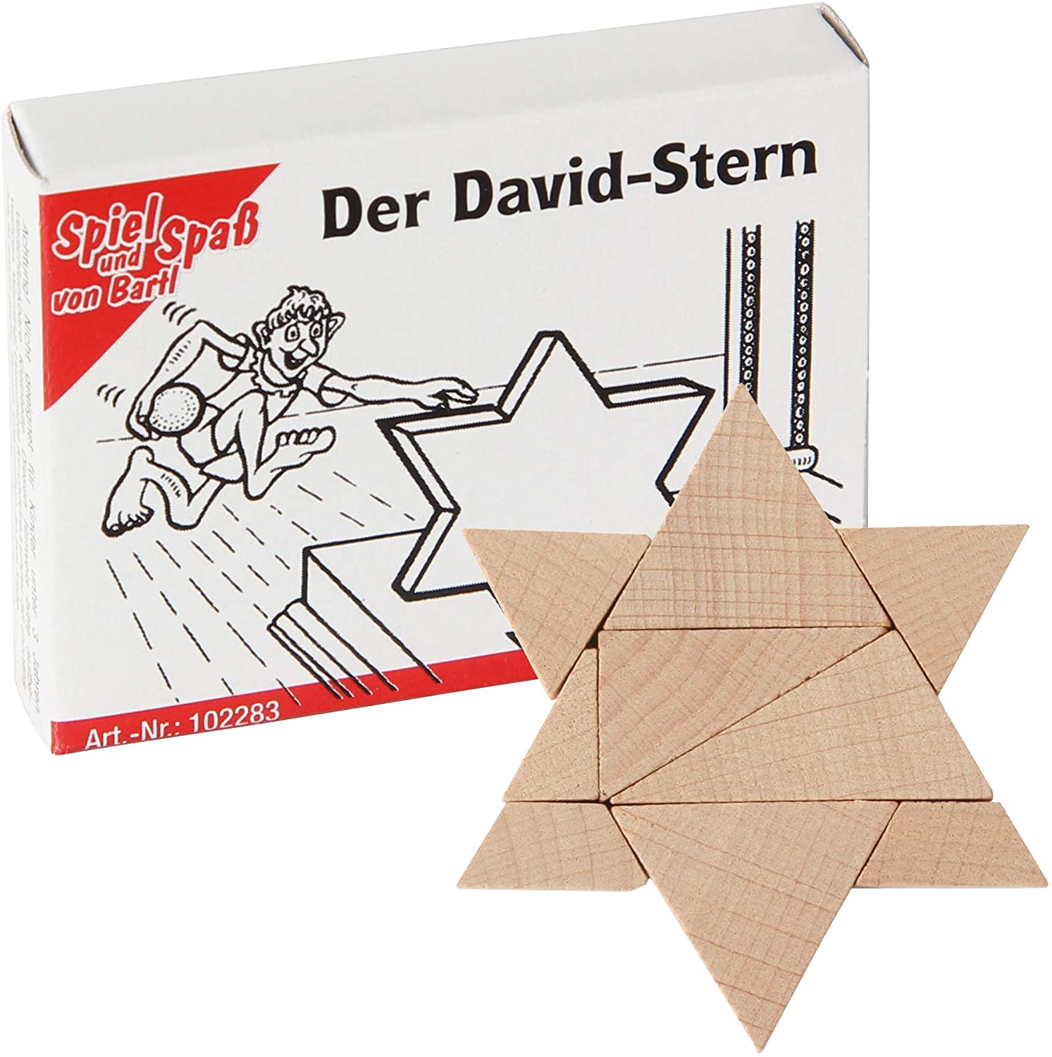 Mini-Holzpuzzle Der David-Stern