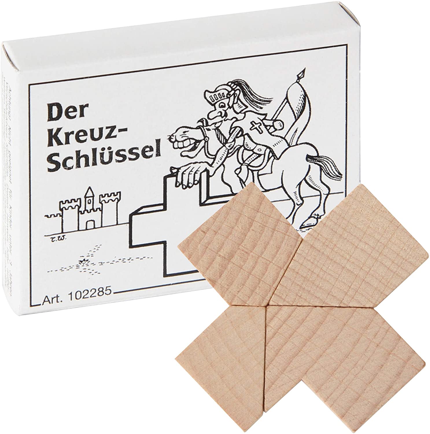 Mini-Holzpuzzle Der Kreuz-Schlssel