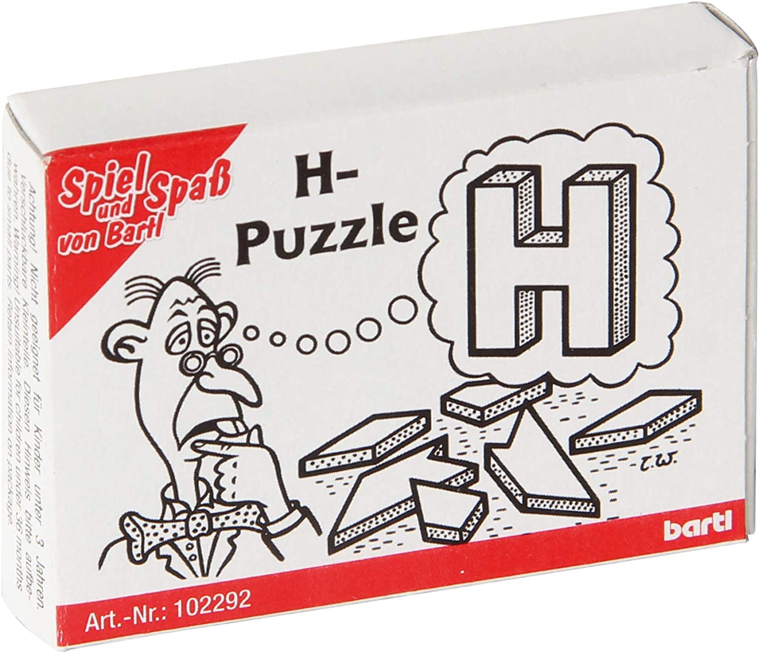 Mini-Holzpuzzle H-Puzzle