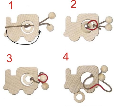 Mini-Knobelspiel Das Lok-Puzzle Lsung