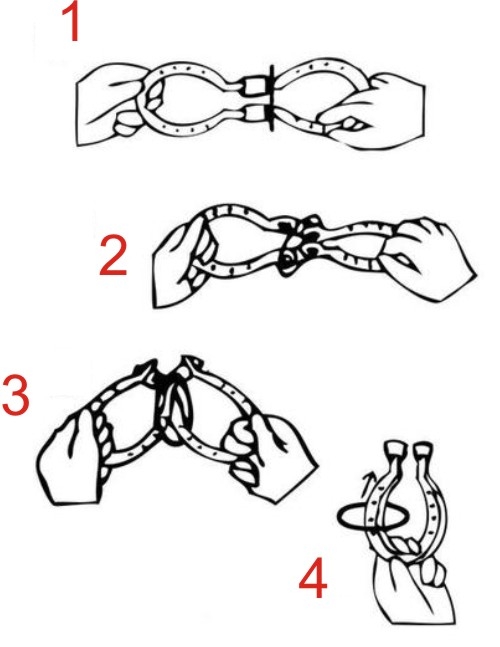 Mini-Knobelspiel Das magische Hufeisen Lsung