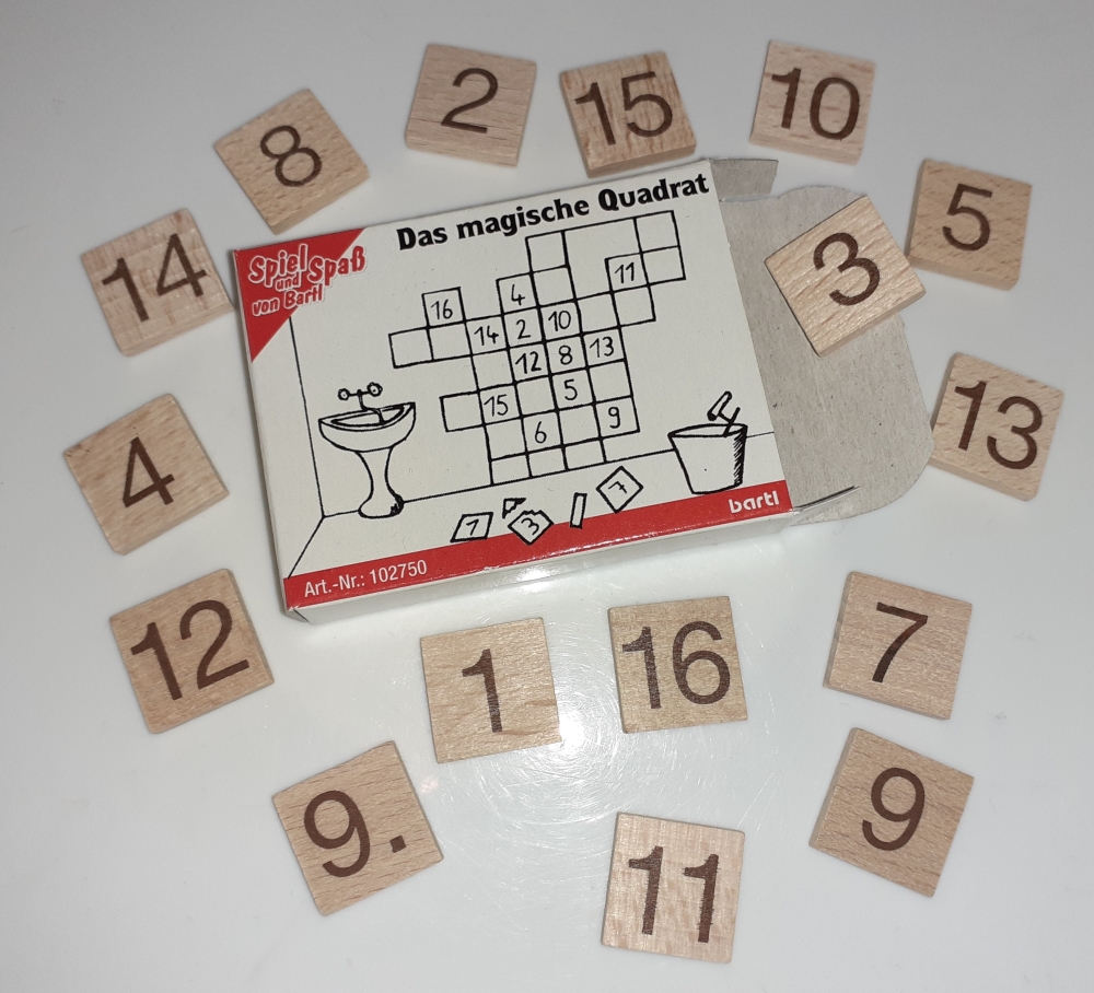 Mini-Knobelspiel Das magische Quadrat