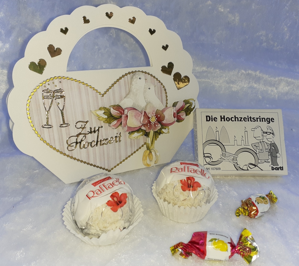 Mini-Knobelspiel Die Hochzeitsringe Geschenkverpackung