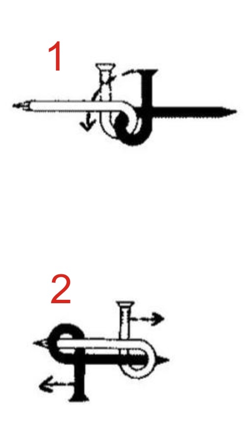 Mini-Knobelspiel Die verbogenen Ngel Lsung