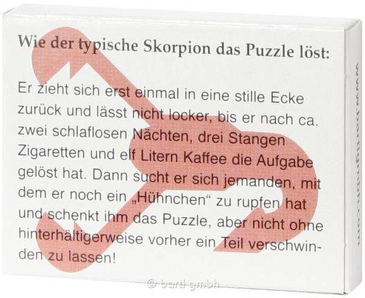 Sternzeichen-Puzzle Der Skorpion