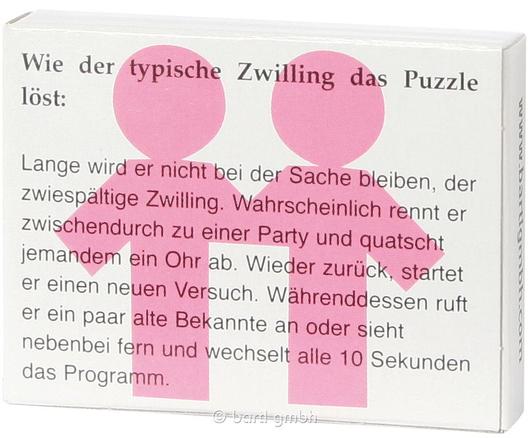 Sternzeichen-Puzzle Der Zwilling